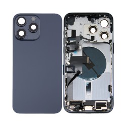 Back Cover+Frame+Flex Apple iPhone 15 Pro Max with Wireless Charge+Flashlight Flex Blue Titanium